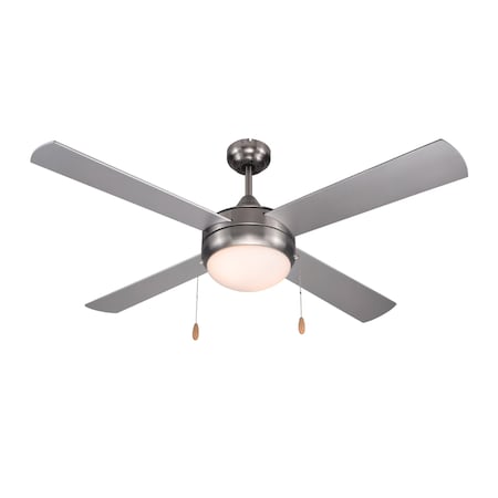 52 Ceiling Fan 4-Blade With Pull Chain And Light Kit